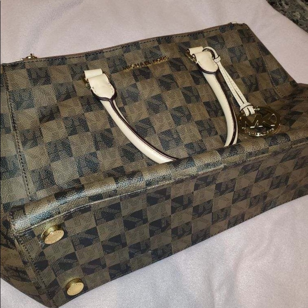 Plaid Micheal Kors tote bag - Picture 2 of 5